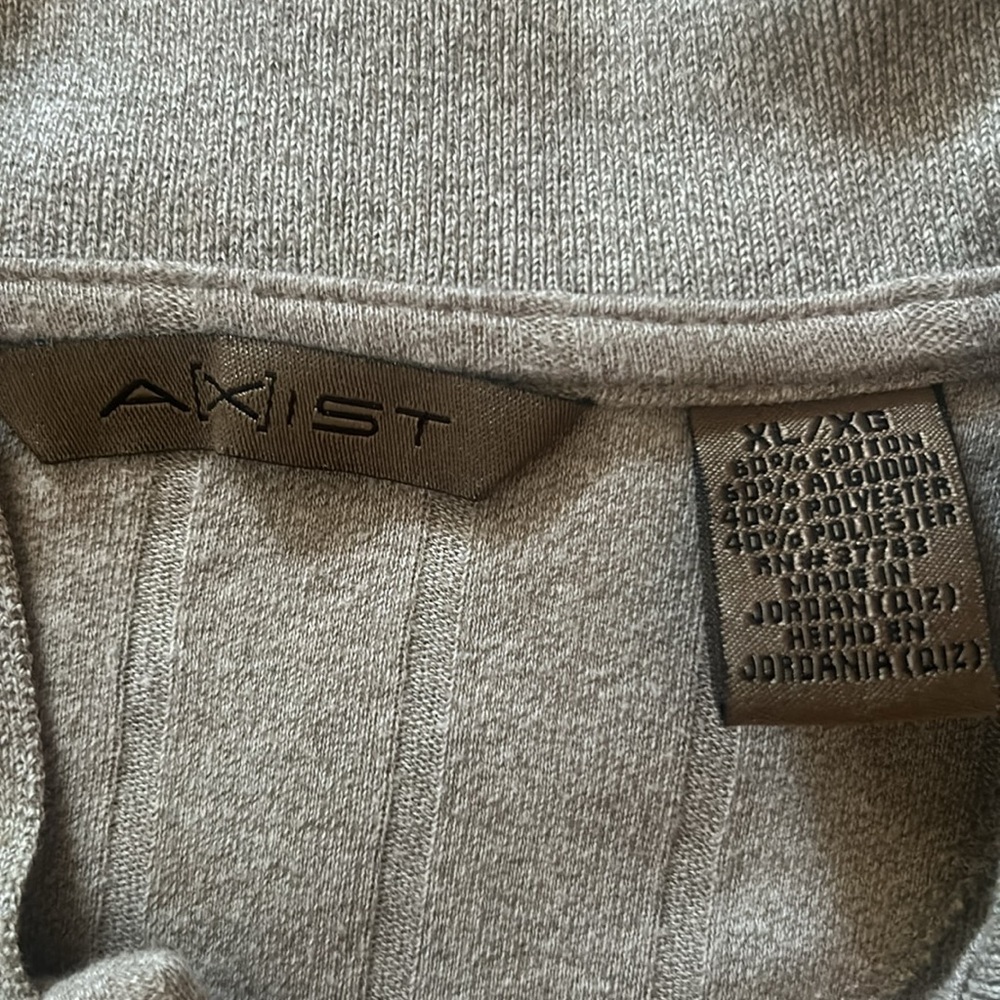 Vintage Axist tan two button sweater, Men’s XL